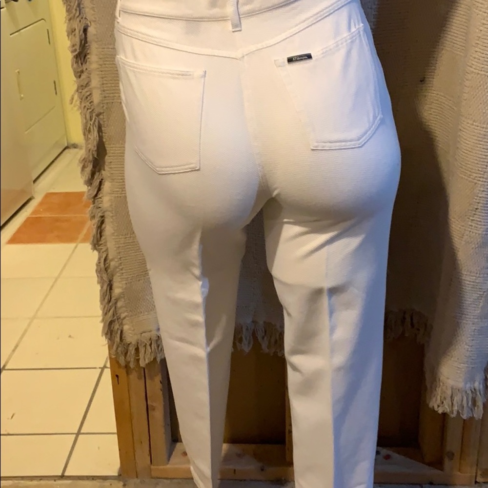 Ann Taylor white pique jeans - Picture 4 of 5